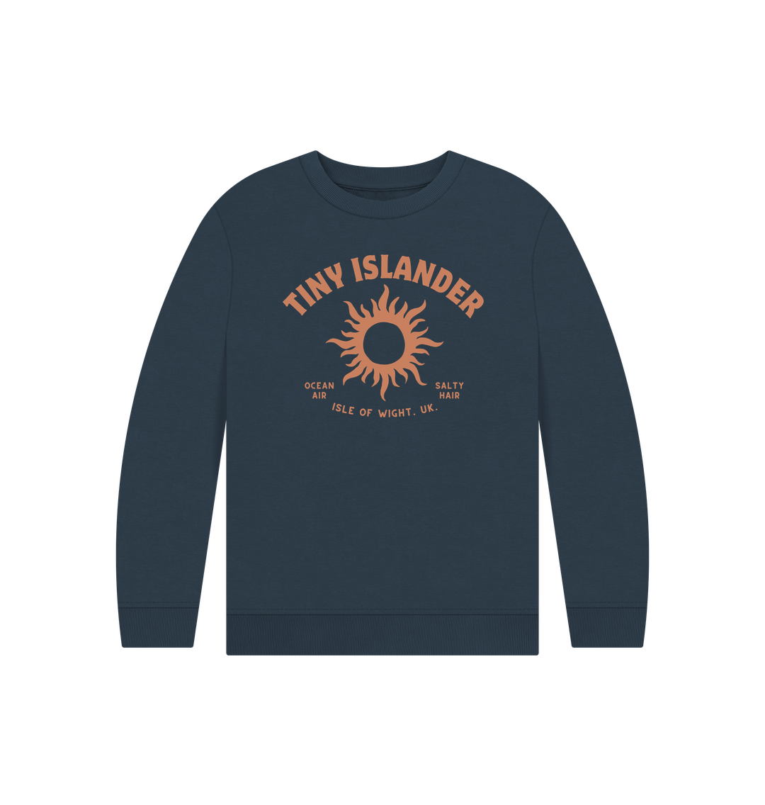 Navy Blue Tiny Islander Kids Sweatshirt - Organic Cotton