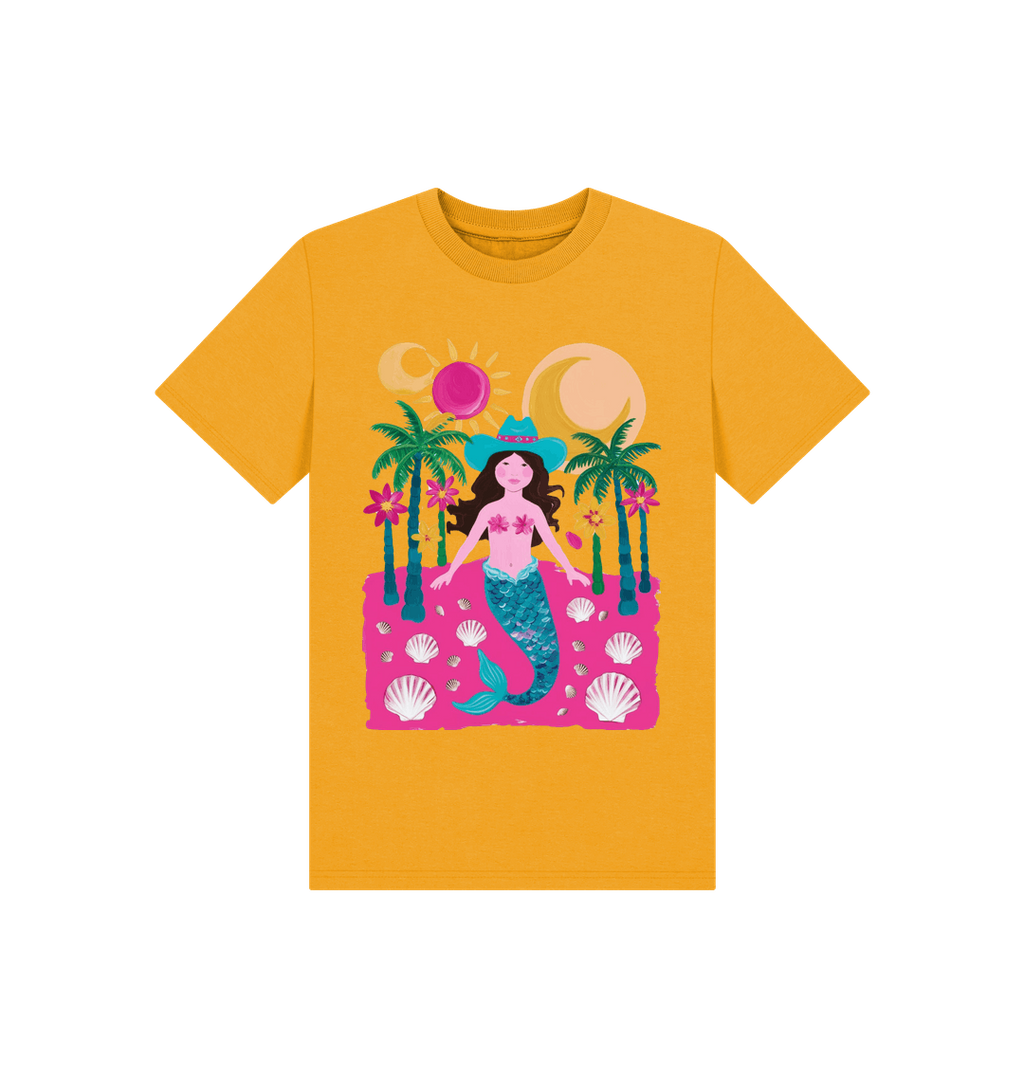 Mustard Printed Kids T-Shirt