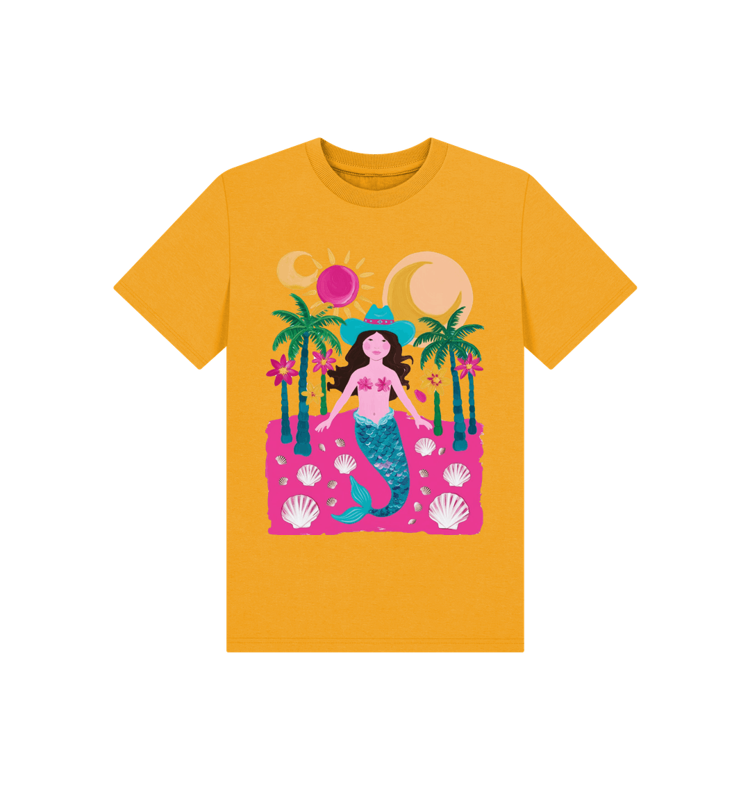 Mustard Printed Kids T-Shirt