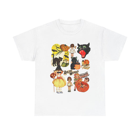 Spooky Vibes Unisex Heavy Cotton Tee - Perfect for Halloween, Trick or Treating, Fall Gatherings, Casual Wear, Ghostly Events