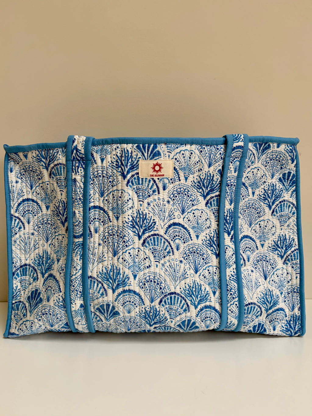 Blue Shell Large Tote Bag