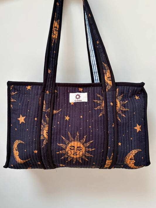 90s Witch Moon & Stars Midi Compartment Tote