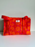 Pink & Orange Hibiscus Midi Tote Bag