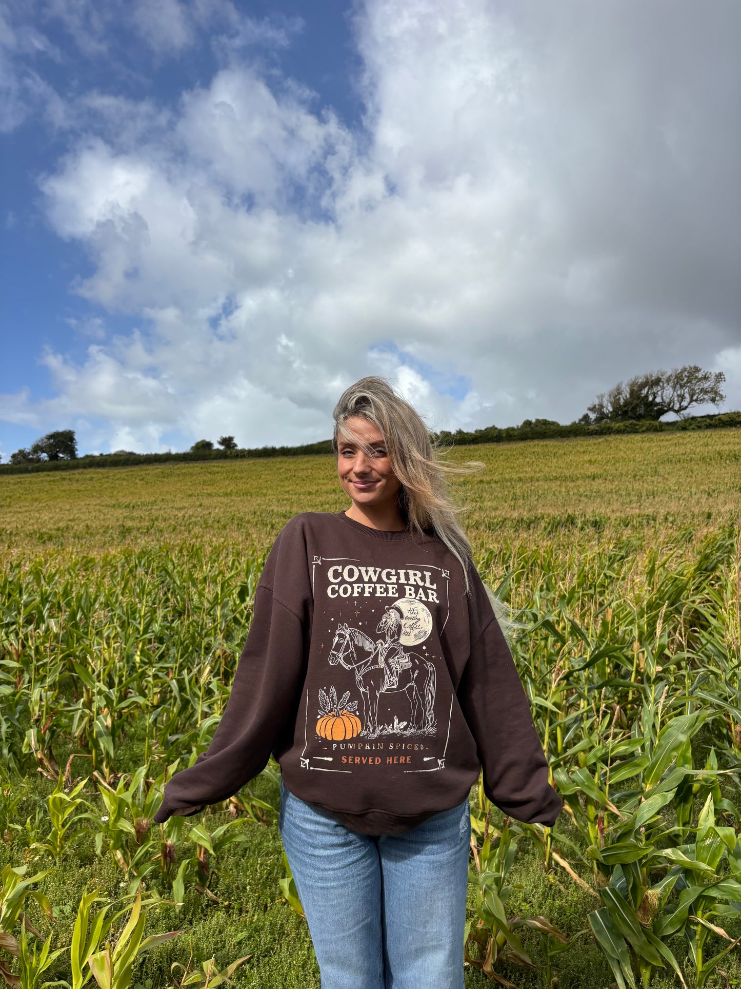Cowgirl Pumpkin Spiced - Women's Boxy Shape Organic Sweatshirt