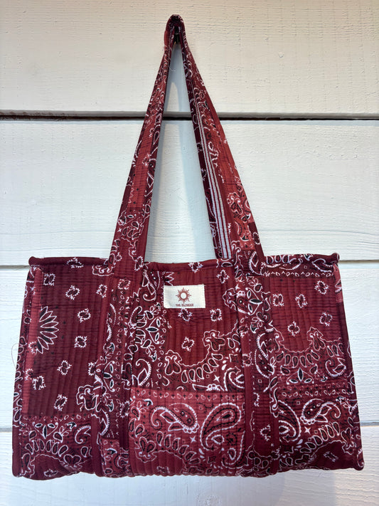 Burgundy Paisley Midi (Everyday Tote)