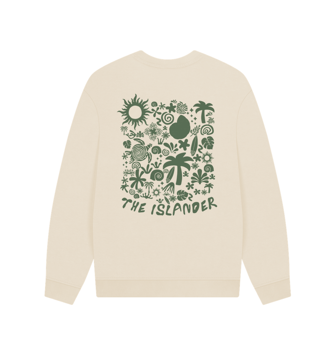 Abstract Island Life - Unisex Oversized Style Sweatshirt - Organic Cotton