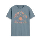 Stone Blue Printed T-shirt Front