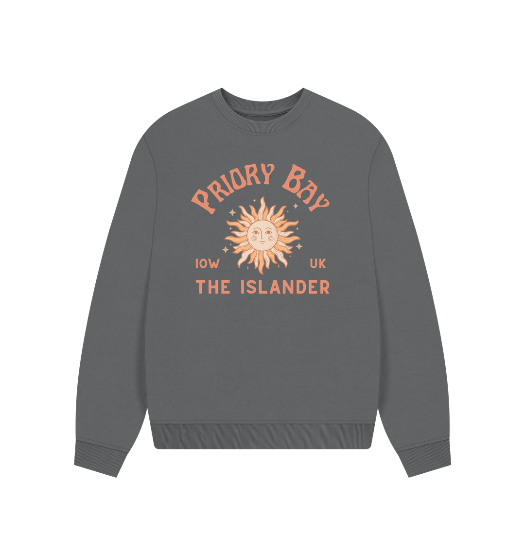 Slate Grey Priory Bay - Women's Oversized Sweatshirt - The Islander