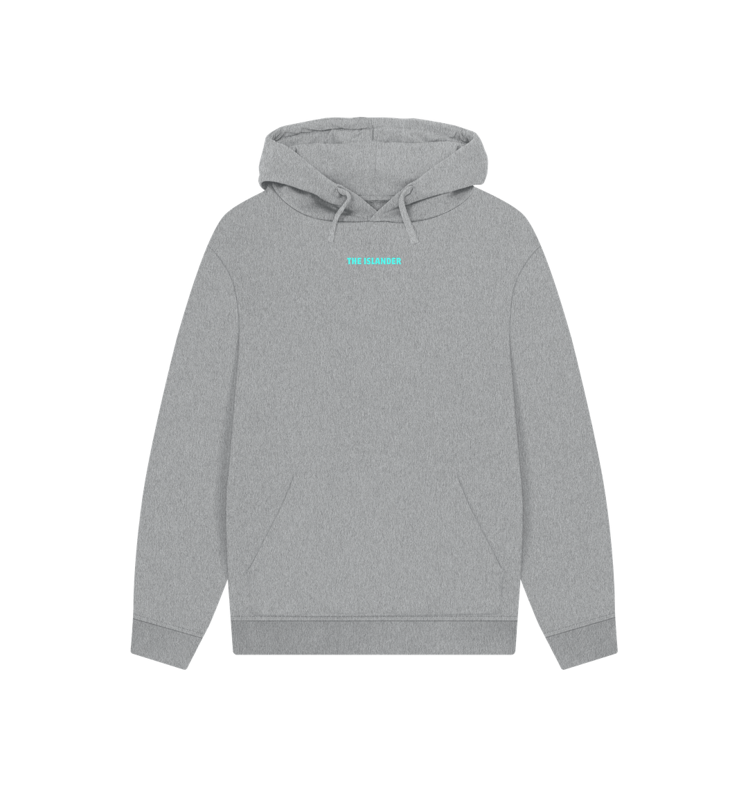 Athletic Grey Freshwater Bay -Unisex Oversized Fit Hoodie - Organic Cotton- Printed front and back