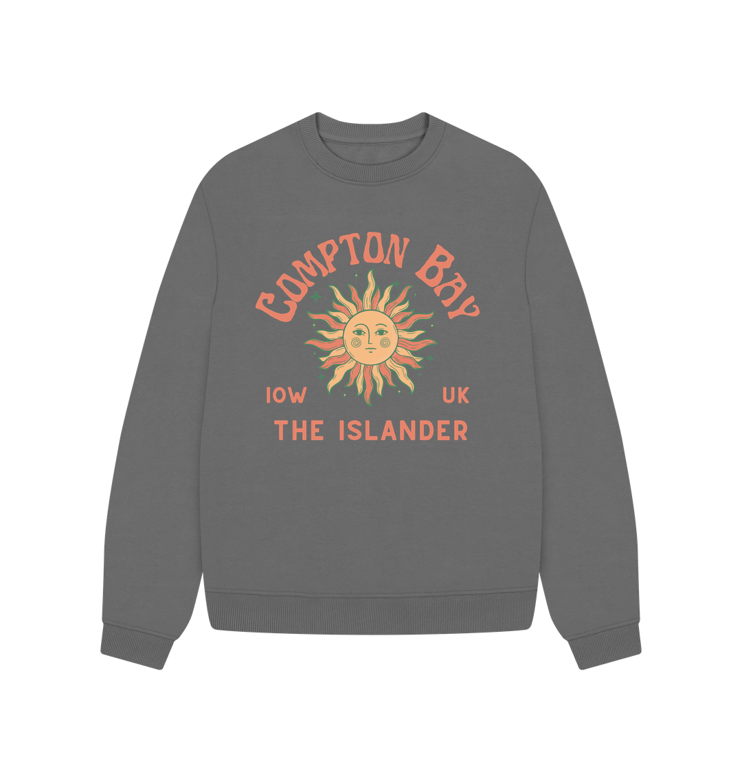 Slate Grey Compton Bay - Women's oversized sweatshirt - Sunshine and stars - The Islander