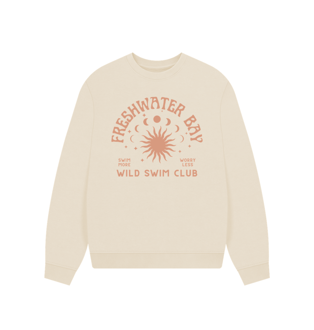 Oat Freshwater Bay - Wild Swim Club - Women's Oversized Style Sweatshirt - Wild Swimming