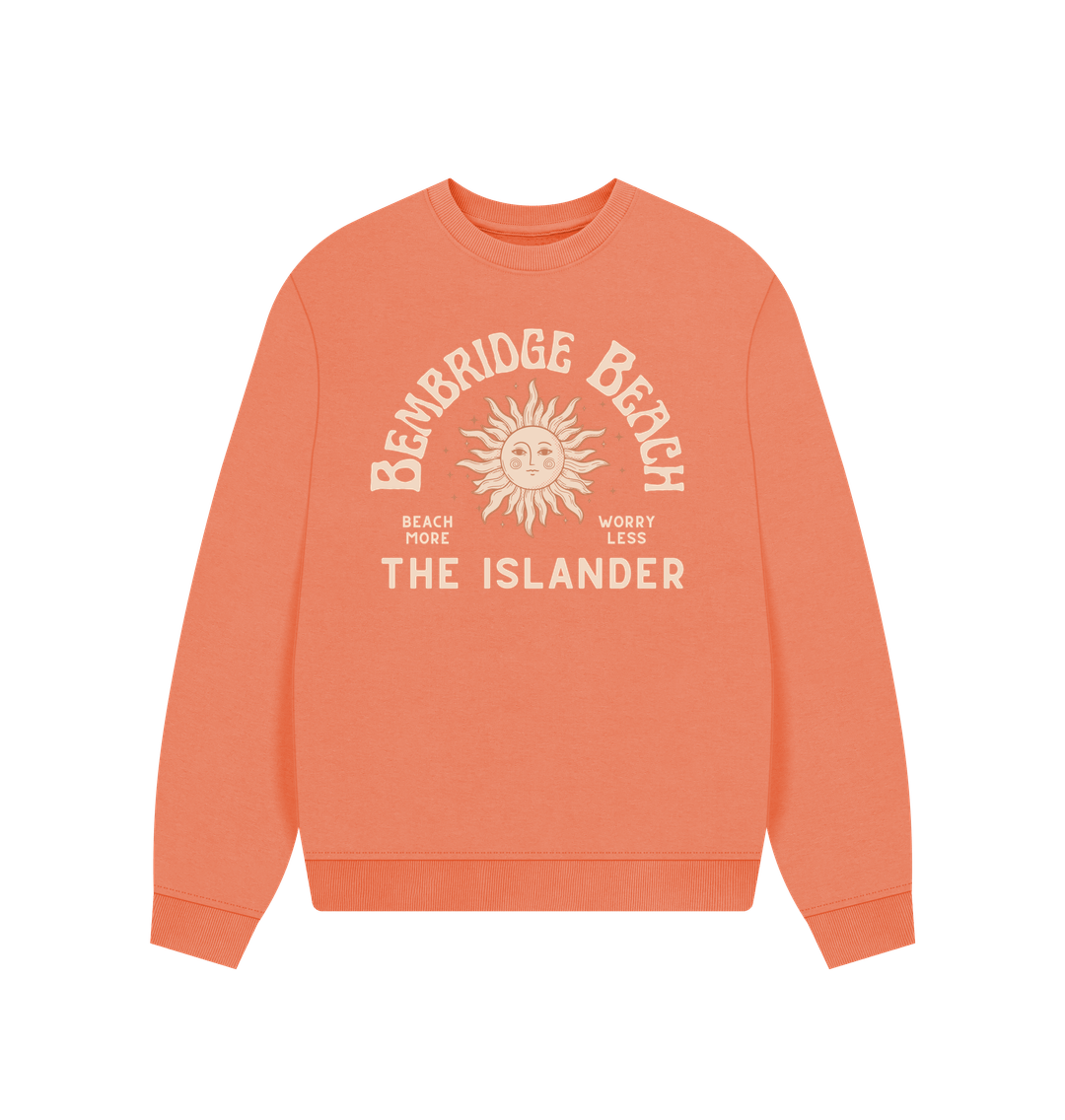 Apricot Bembridge Beach - The Islander - Women's Oversized Style Sweatshirt