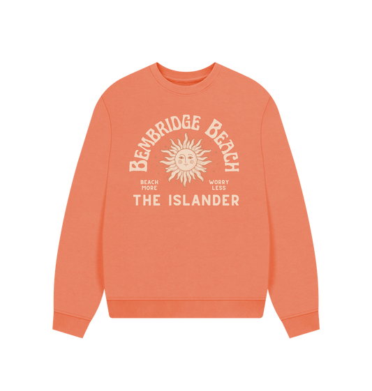 Apricot Bembridge Beach - The Islander - Women's Oversized Style Sweatshirt