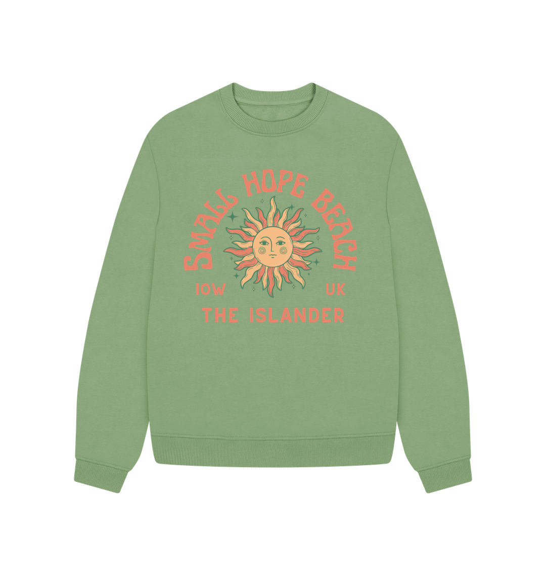 Sage Small Hope Beach - Women's oversized sweatshirt - Sunshine and stars - The Islander