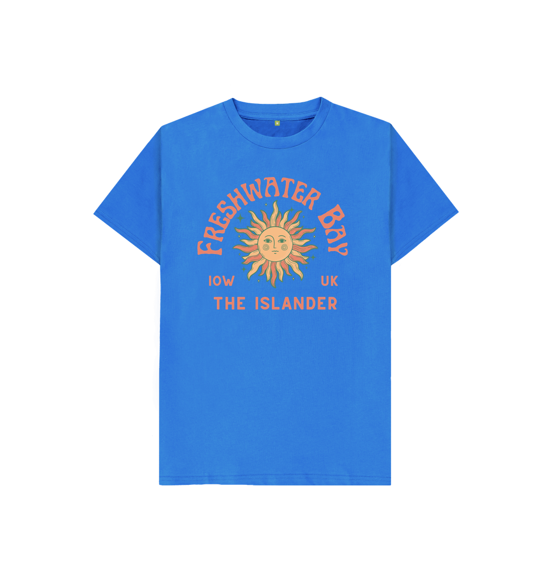 Bright Blue Freshwater Bay - Kids Tshirt - The Islander - 100% Organic Cotton