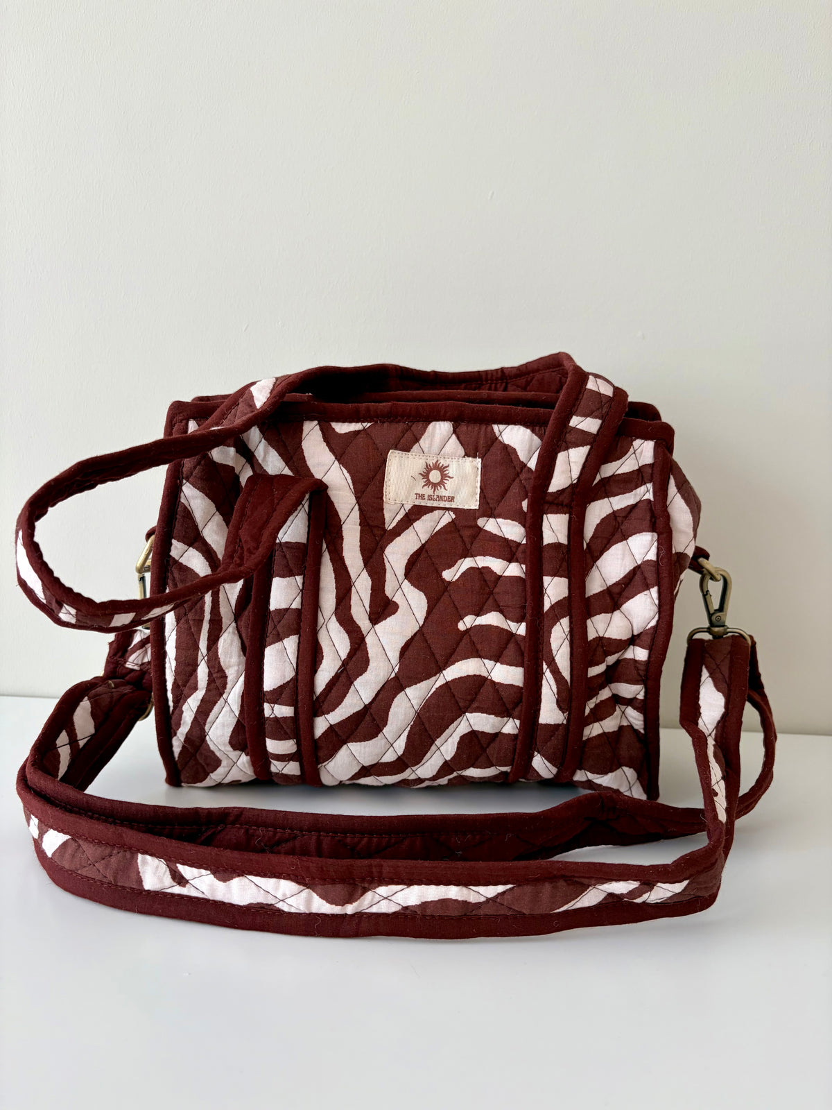 Brown Zebra Mini Tote Bag
