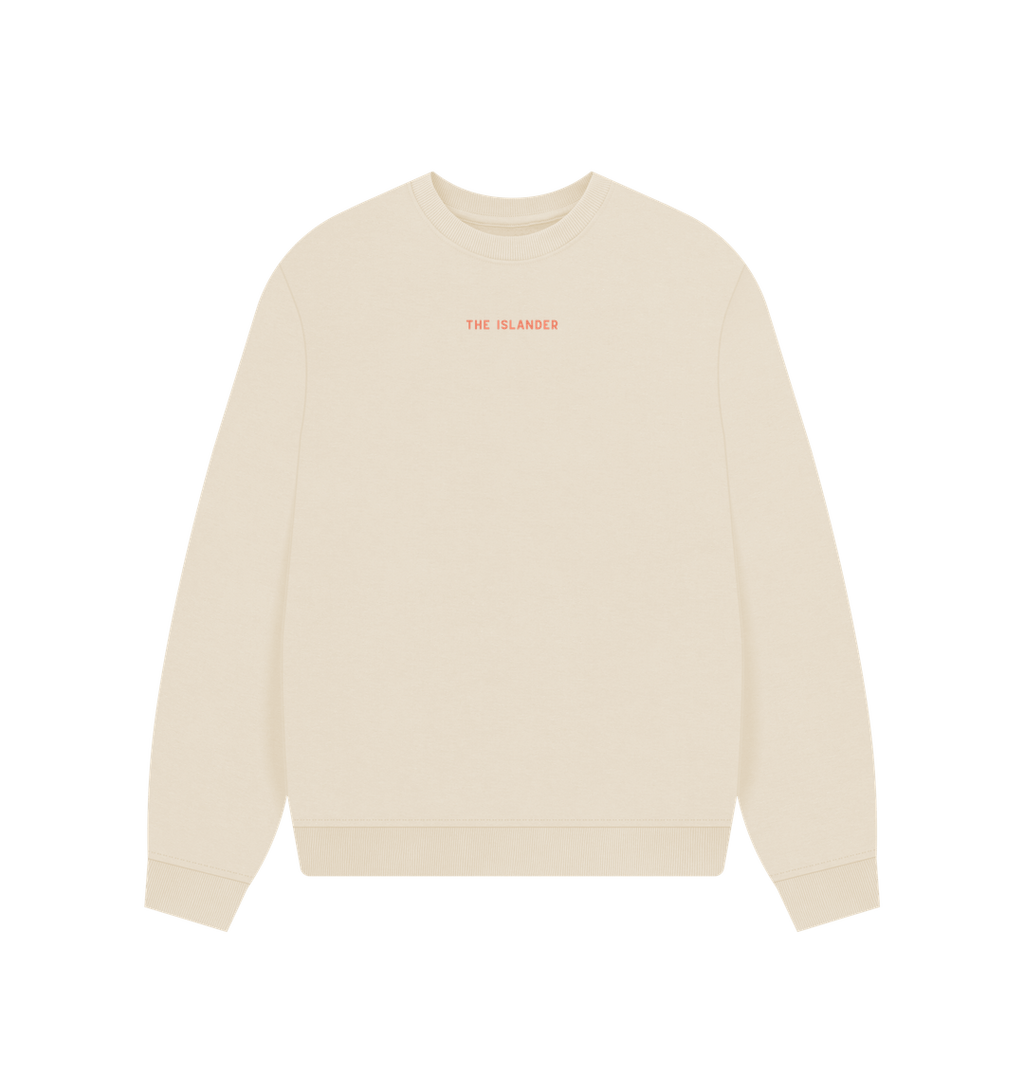Oat Checkerboard The Islander  - Women's Oversized Style Sweatshirt - Print Back and Front