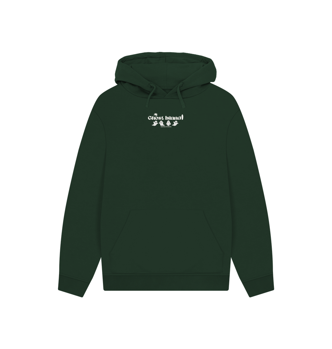 Evergreen Ghost Island - Unisex Oversized Fit Hoodie - Organic Cotton- Haunting The Waves