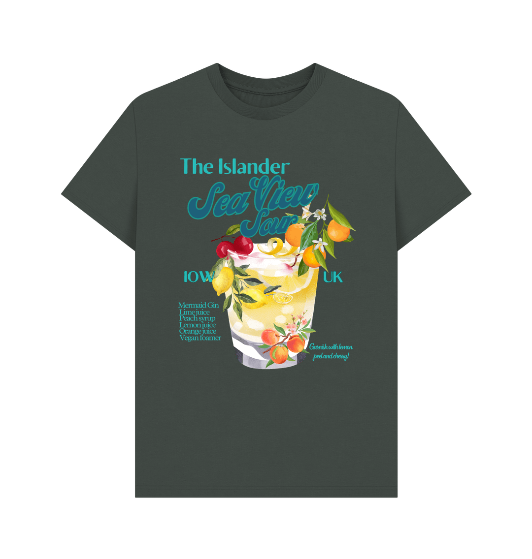 Dark Grey The Islander - Sea View Sour - Mermaid gin unisex T-Shirt - Isle of Wight