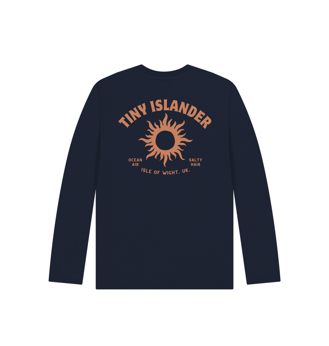 Tiny Islander - Kids Long Sleeve T Shirt - Organic Cotton - Printed Back and Front