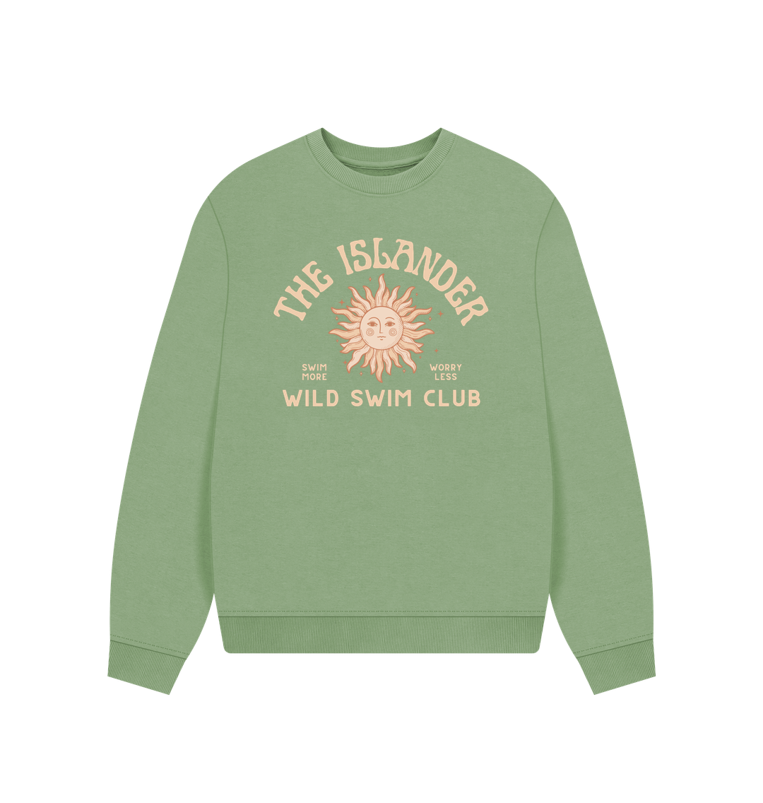 Sage The Islander - Wild swim Club - Women's Oversized Style Sweatshirt