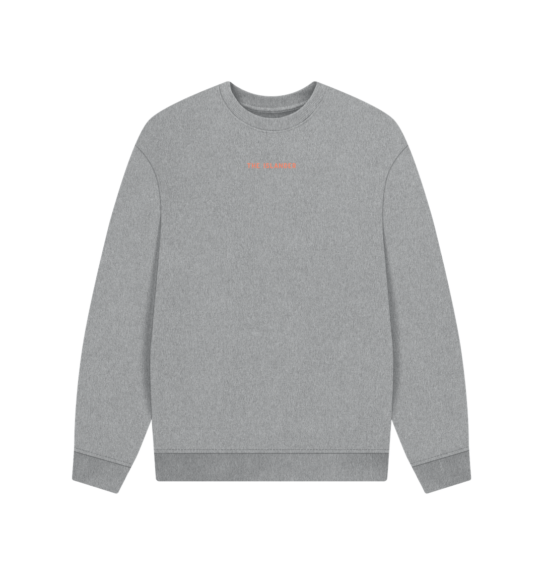 Athletic Grey The Islander Checkerboard - Men's\/Unisex Oversized Style Sweatshirt