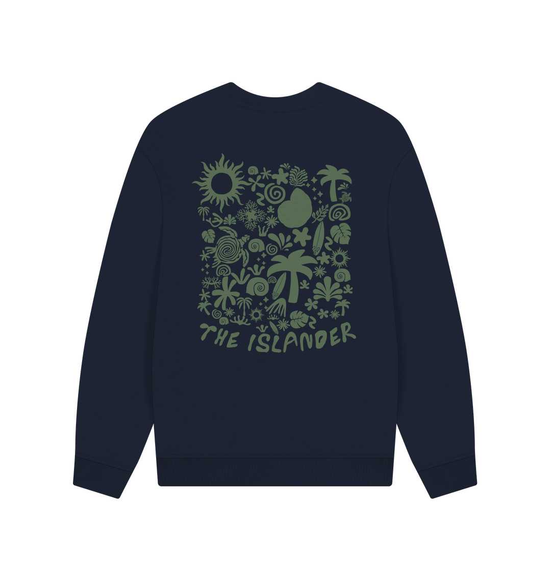 Abstract Island Life - Unisex Oversized Style Sweatshirt - Organic Cotton