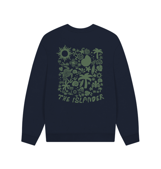 Abstract Island Life - Unisex Oversized Style Sweatshirt - Organic Cotton