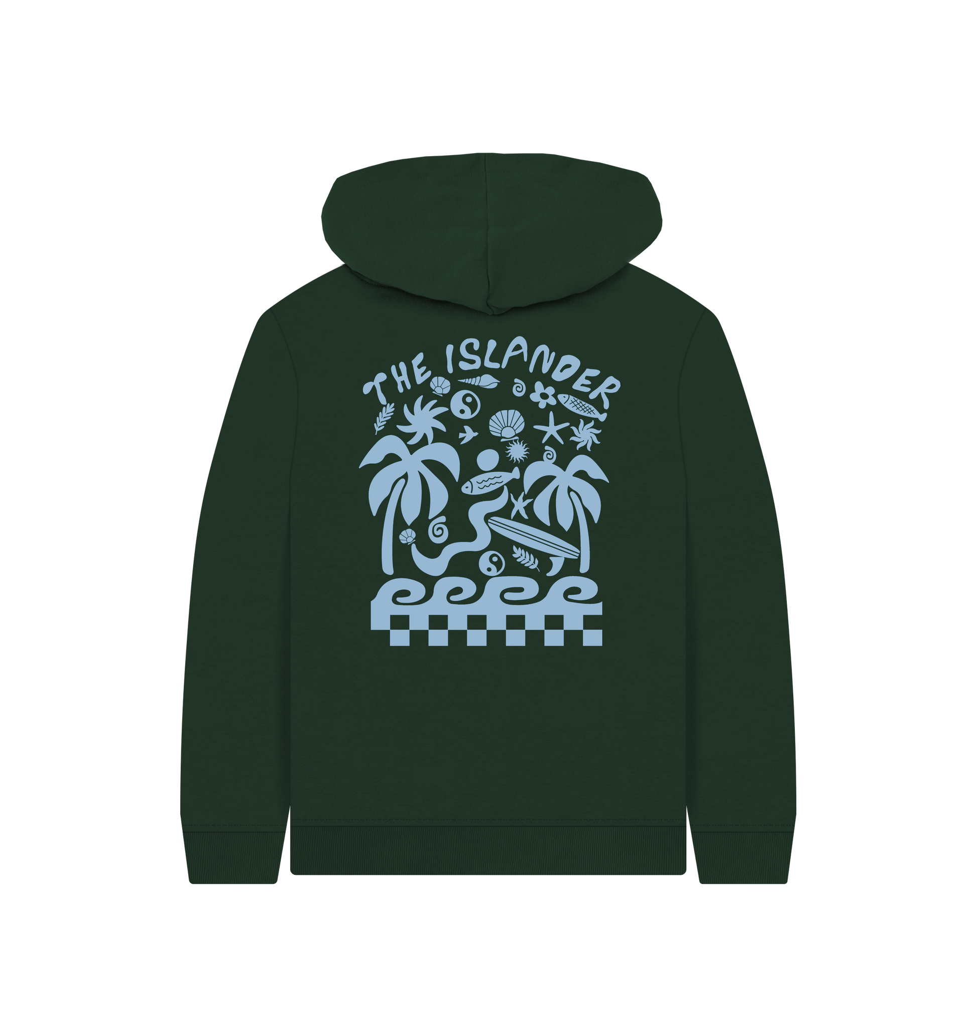 Evergreen Printed Kids Hoodie Back