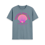 Stone Blue Printed T-shirt Front