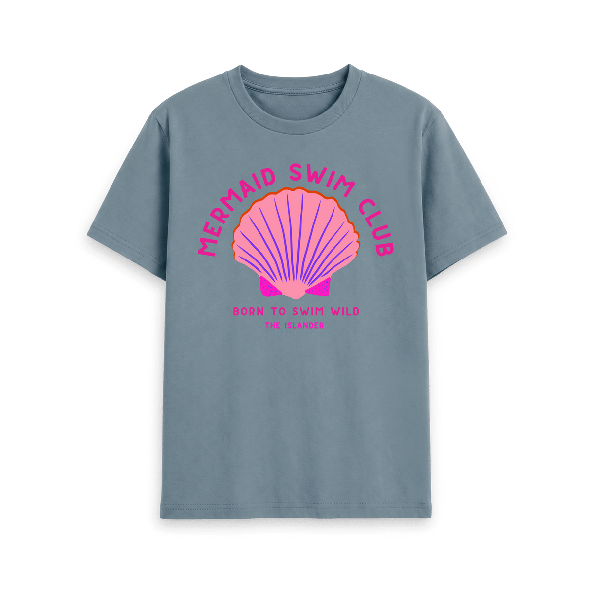 Stone Blue Printed T-shirt Front