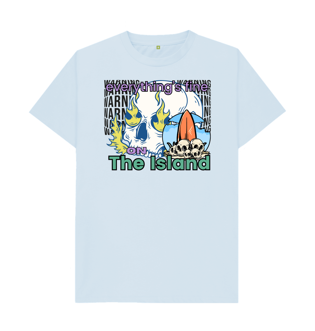 Sky Blue Printed T-shirt