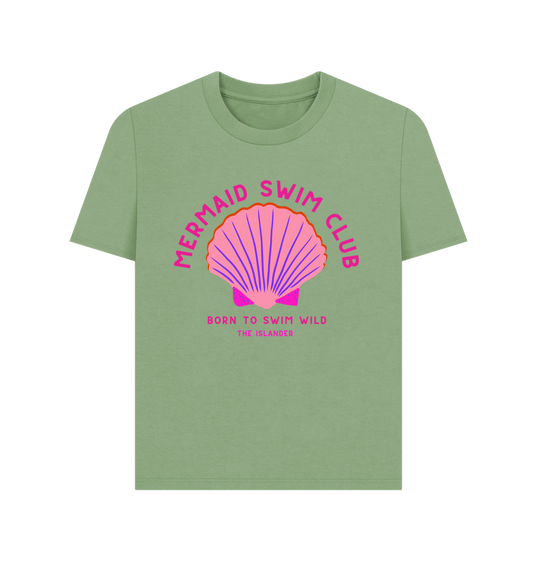 Sage Mermaid Swim Club - Pink Wild Swim Club - Women's T Shirt