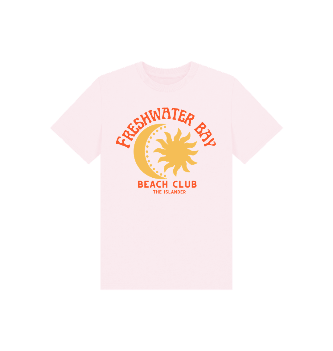 Pink Freshwater Bay - Yellow Sun & Moon - Kids T Shirt