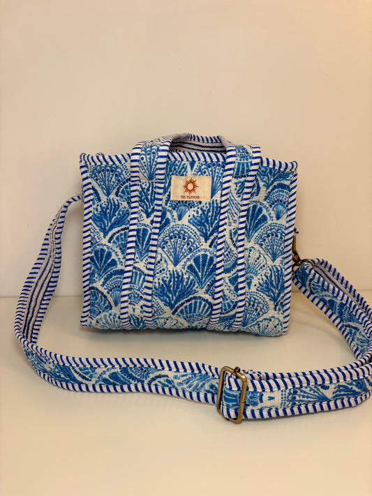 Blue Shell Mini Quilted Bag