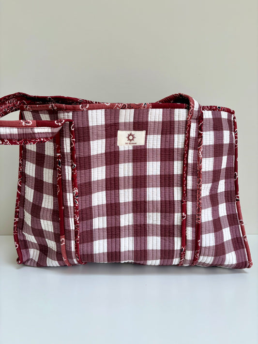 Cowgirl Gingham Large Tote Bag