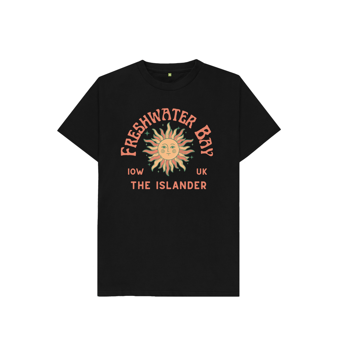 Black Freshwater Bay - Kids Tshirt - The Islander - 100% Organic Cotton