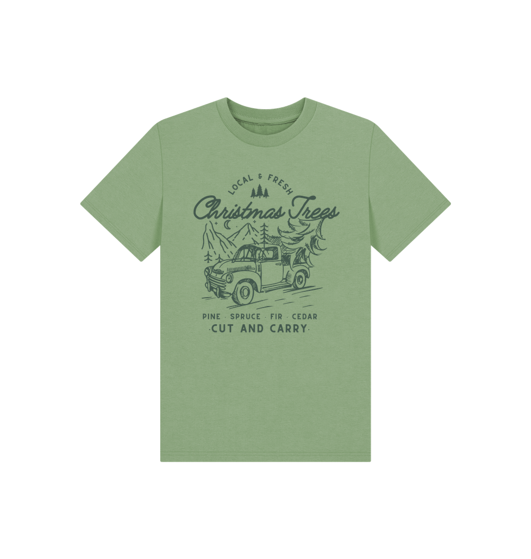 Sage Christmas Tree - Kids T Shirt