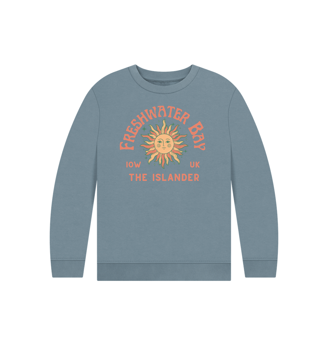 Stone Blue Freshwater Bay - Kids Sweatshirt - Organic Cotton