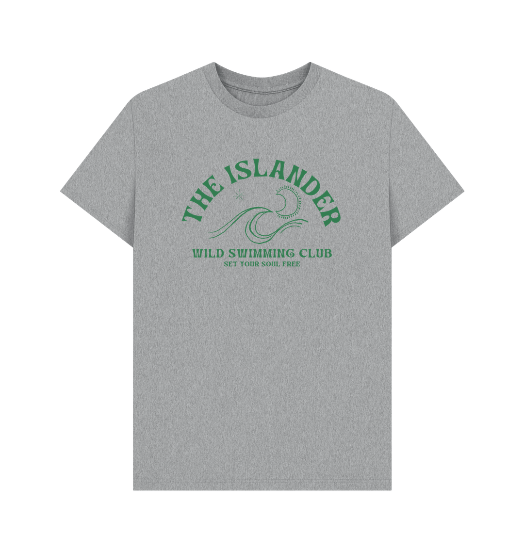 Athletic Grey The Islander - Wild Swimming Club - Unisex T Shirt