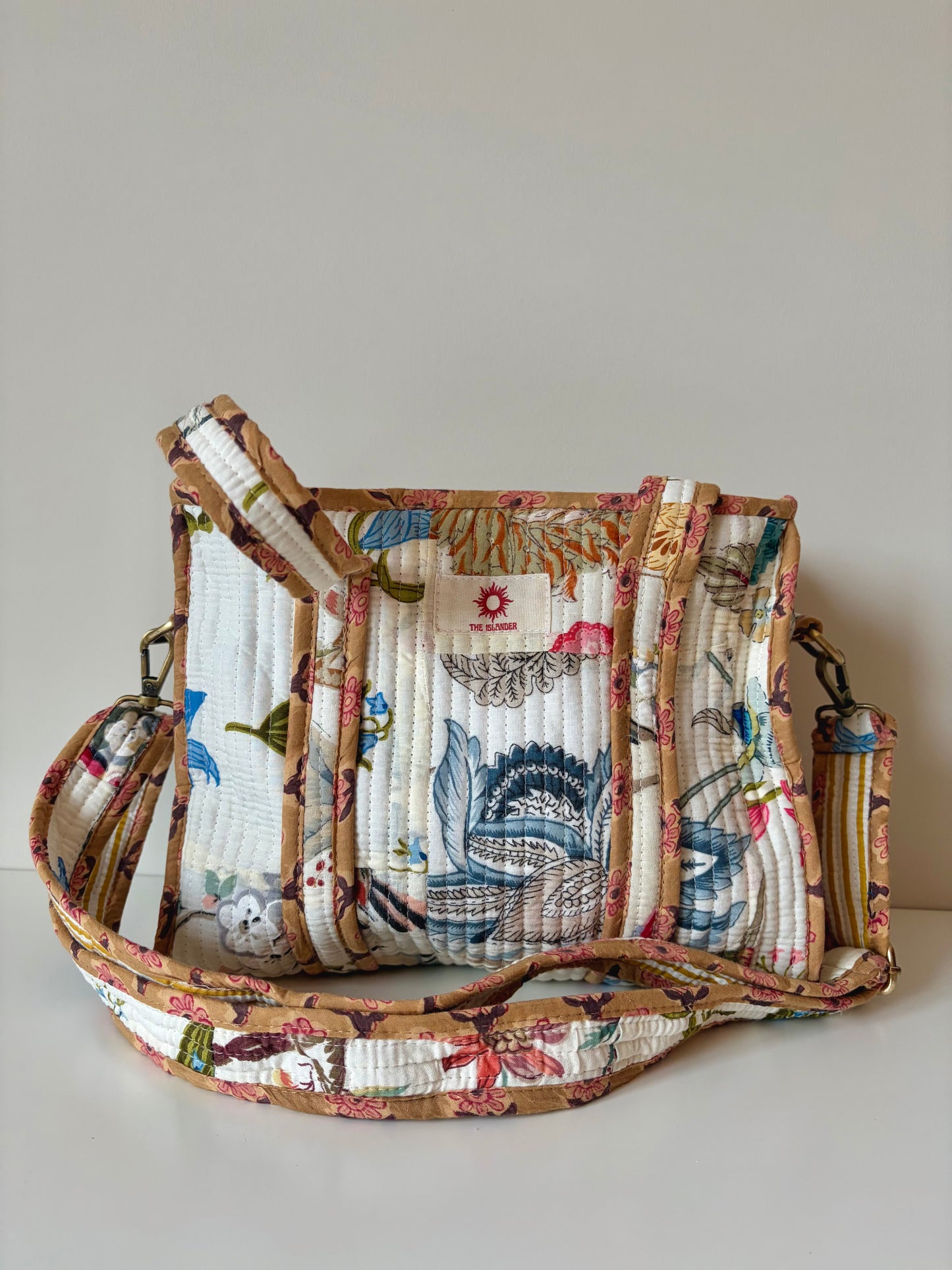 Cream Patchwork Mini Tote Bag