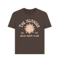 Chocolate The Islander - Wild Swimming Club - Women's T shirt - Isle of Wight