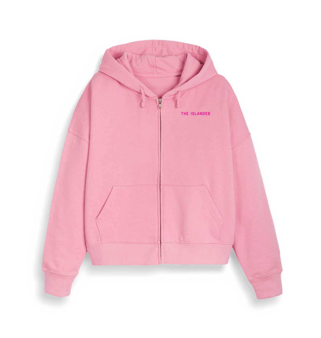 Bubble Pink Mermaid Swim Club - Zip Up Hoodie - Organic Cotton