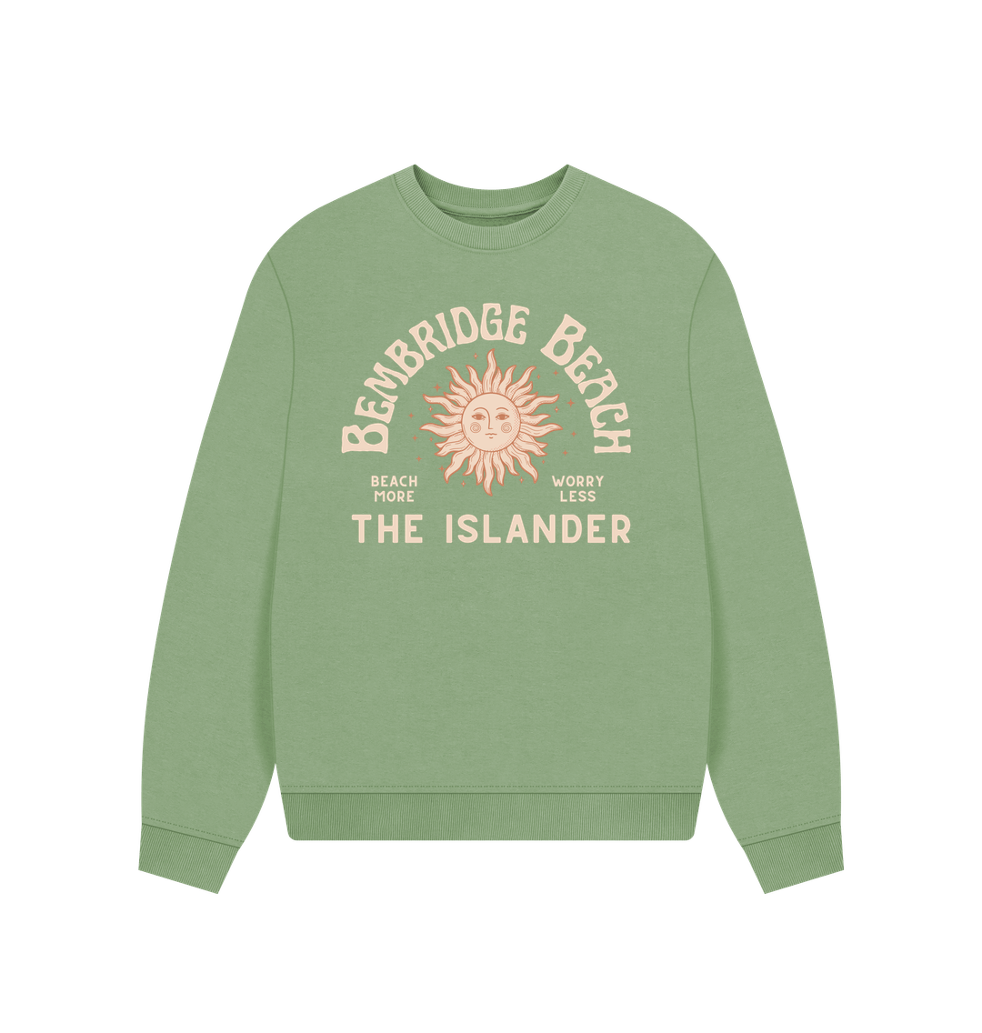 Sage Bembridge Beach - The Islander - Women's Oversized Style Sweatshirt