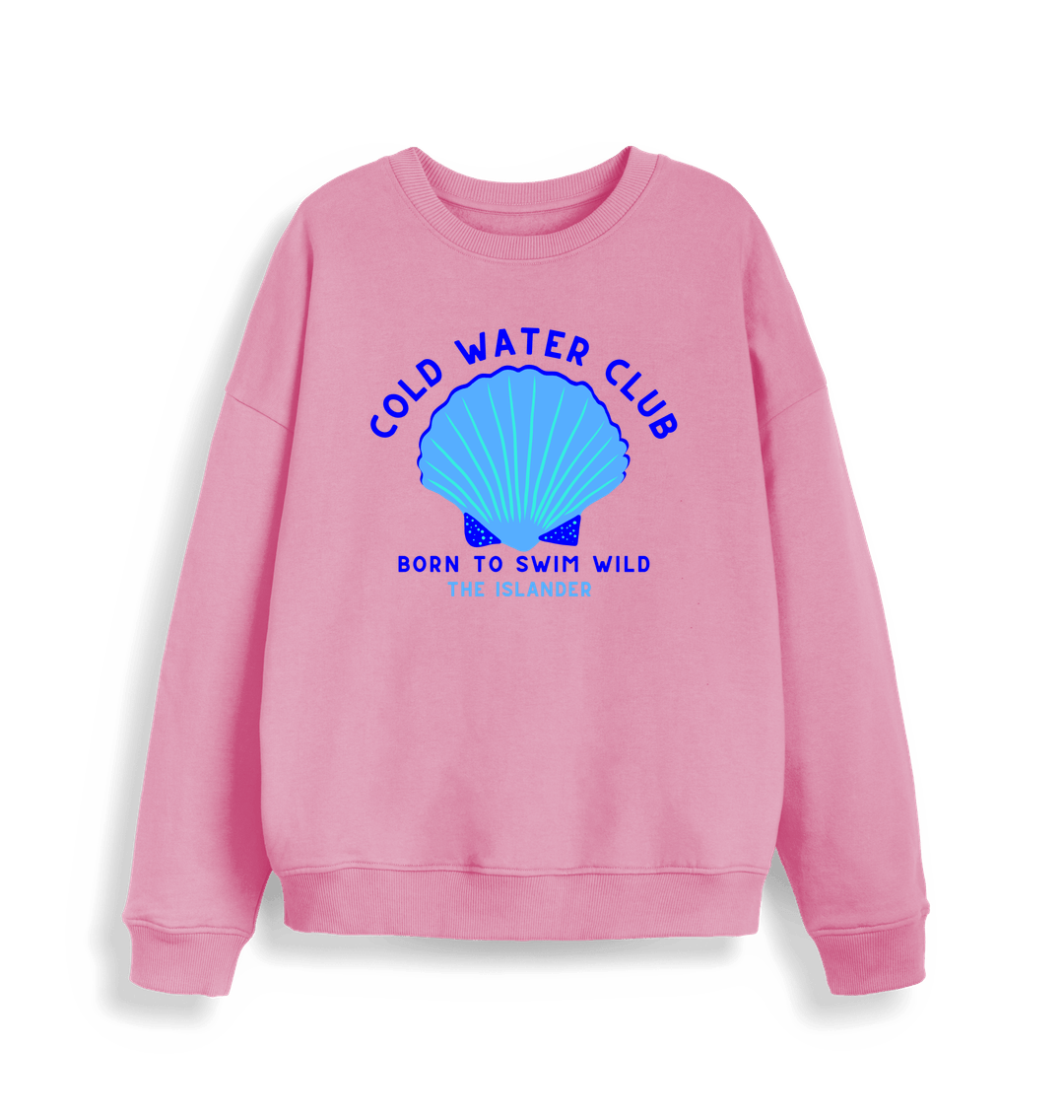 Bubble Pink Cold Water Club - Women's Oversized Style Sweatshirt