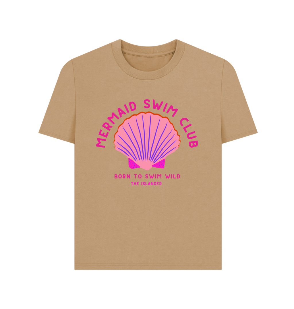 Sand Mermaid Swim Club - Pink Wild Swim Club - Women's T Shirt