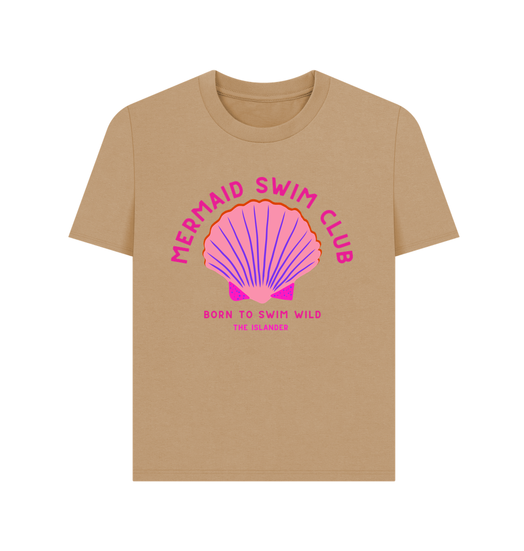 Sand Mermaid Swim Club - Pink Wild Swim Club - Women's T Shirt