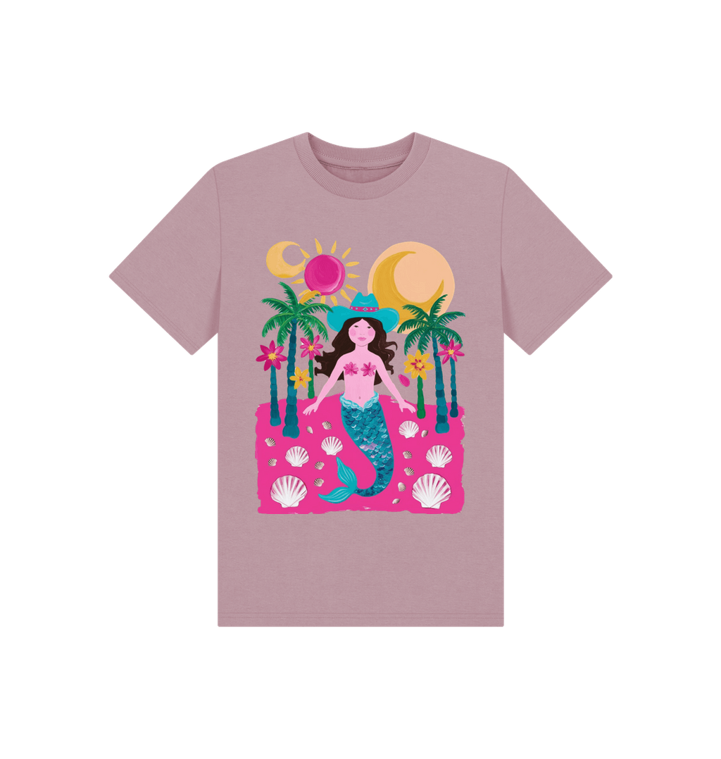 Mauve Printed Kids T-Shirt