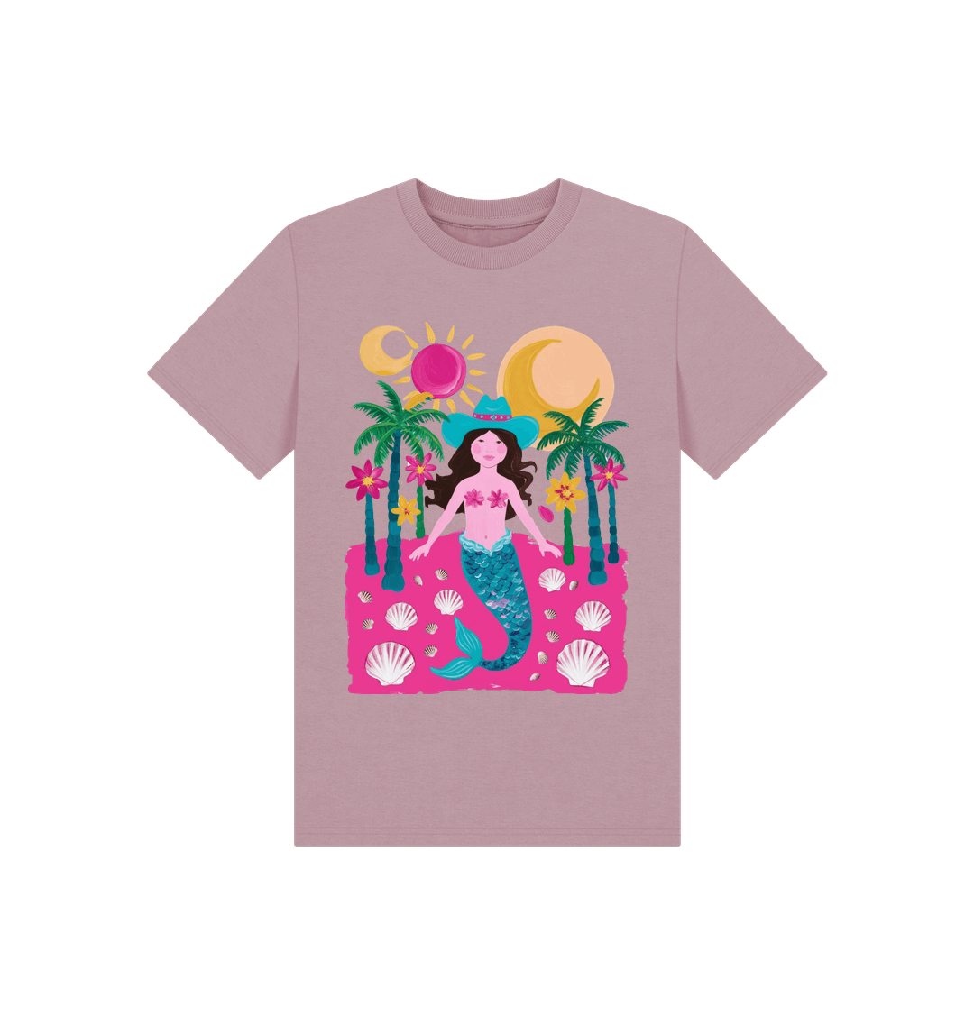 Mauve Printed Kids T-Shirt