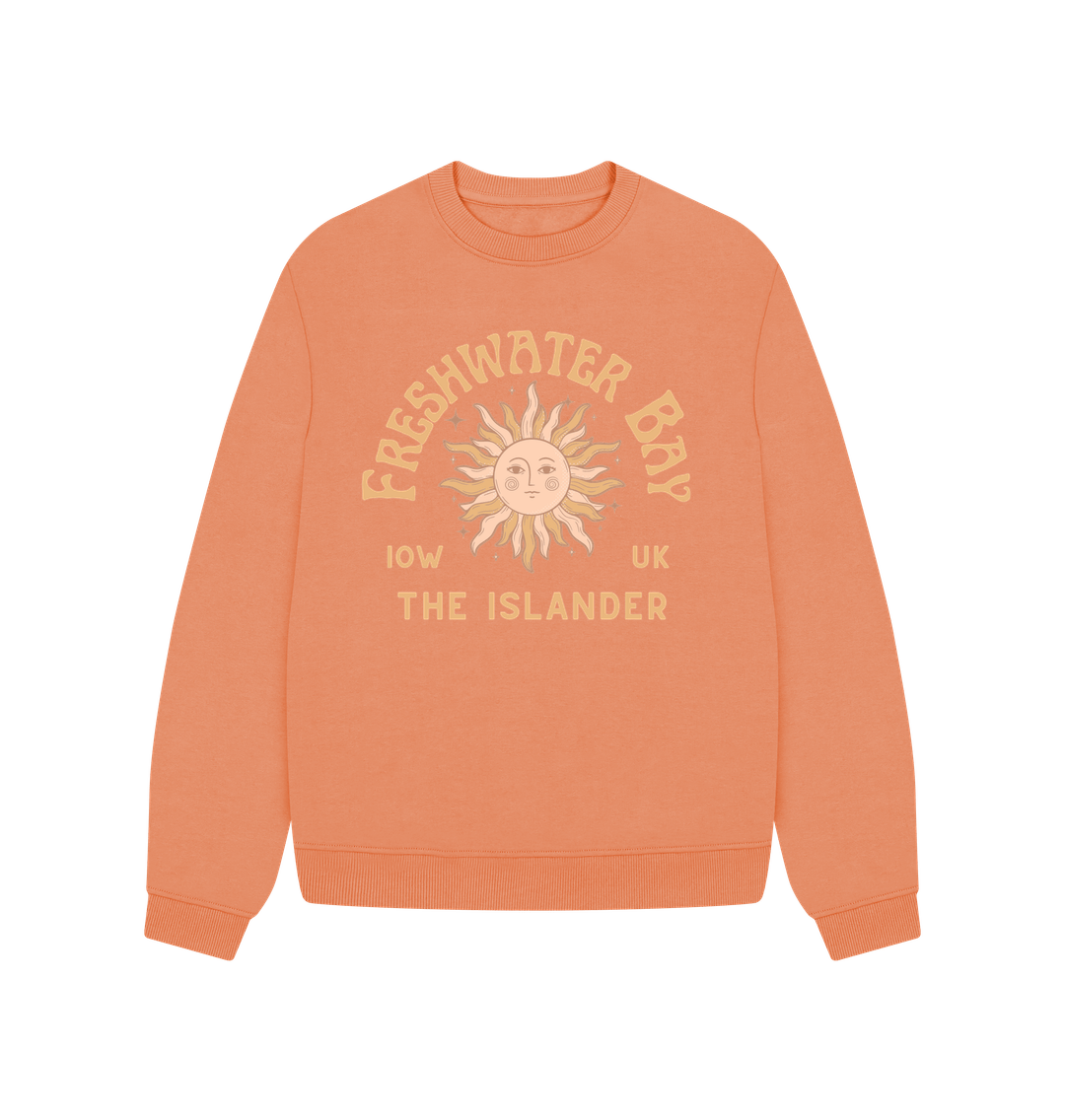 Apricot Freshwater Bay - The Islander - Apricot Orange Oversized Style Sweatshirt